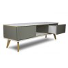 3064 8 komoda tv skandica jorgen 50x160 cm seda s bilymi deskami drevene nohy
