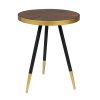 Odkládací stolek kulatý DENISE WLL Ø44 cm,hnědý