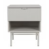 4609 6 odkladaci nocni stolek cayo wll uzavreny a volny prostor kov a mdf svetle sedy