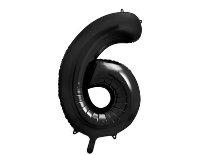 Balón fóliový čierny 86cm - číslo 6