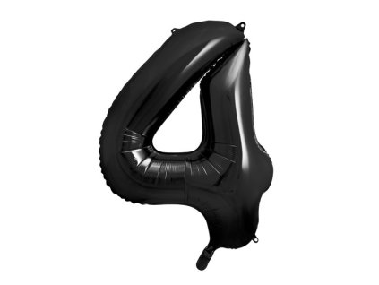 Balón fóliový čierny 86cm - číslo 4