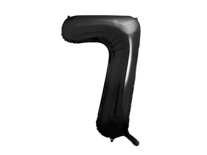 Balón fóliový čierny 86cm - číslo 7