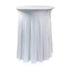 30 inch Round Highboy Cocktail Wavy Draping Spandex Table Cover White b605f3bc 6e1a 4915 9238 d017add4f80c.402fe9e907e802950118b0e079c736df