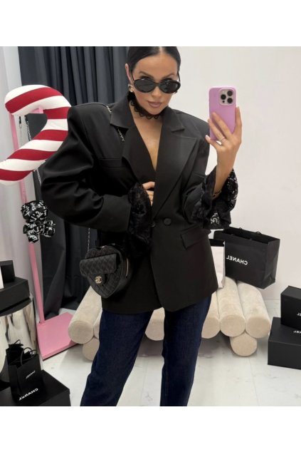 OVERSIZED SAKO S ČIPKOU LA