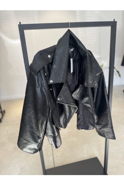 OVERSIZE BLACK KOŽENKA PREMIUM
