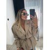 BEIGE KOŽENKOVÝ TRENCH COAT