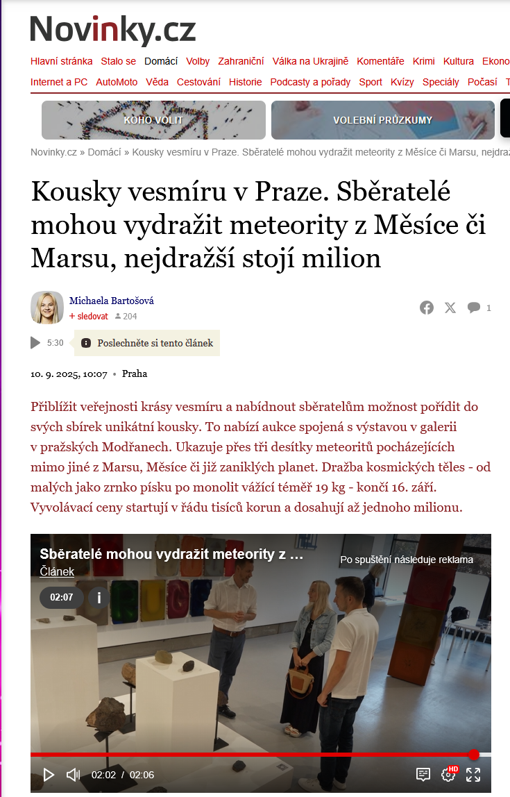 Rozhovor pro Novinky.cz