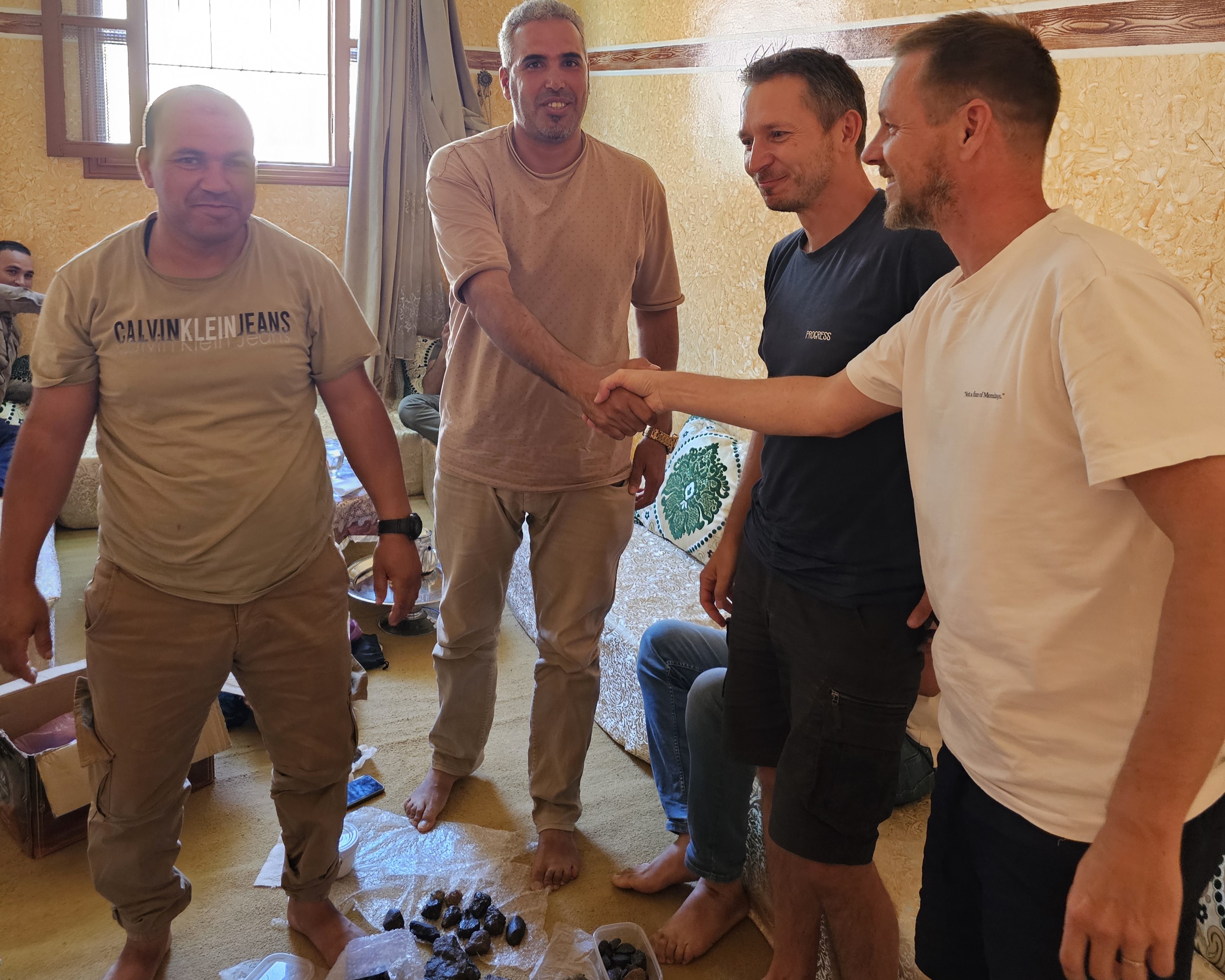 Selecting meteorites in Morocco