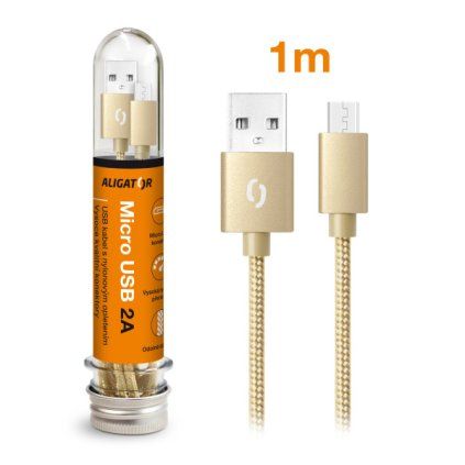 1006 1006 1006 datovy kabel aligator tuba 2a micro usb zlaty