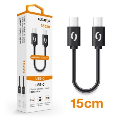 1036 1036 datovy kabel aligator power usb c usb c 15cm cerny