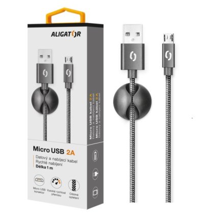1135 1135 datovy kabel aligator premium 2a micro usb cerny