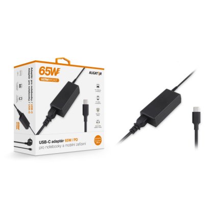 Smart USB-C adapter ALIGATOR Power Delivery 65W