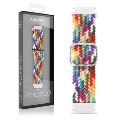 Řemínek textilní ALIGATOR 20mm, barevný