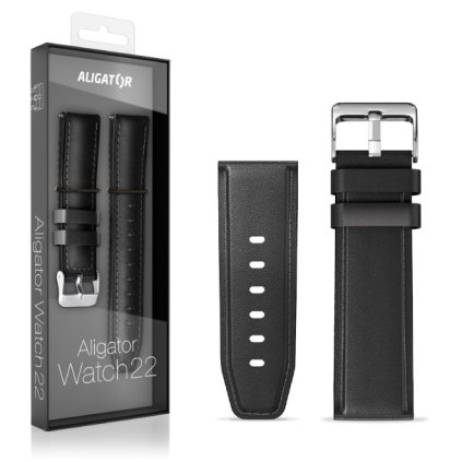 1702 1702 reminek ze synteticke kuze aligator 22mm cerny