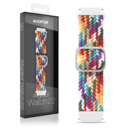 1723 1723 reminek textilni aligator 22mm barevny