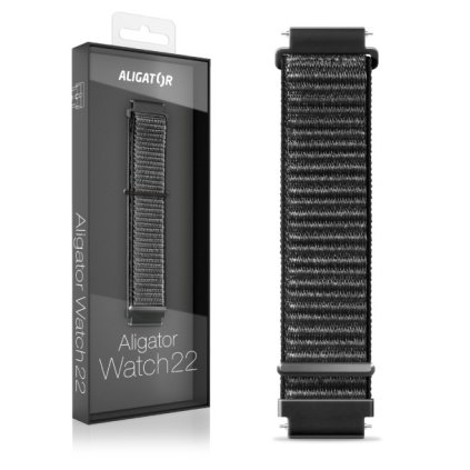 1729 1729 reminek nylonovy aligator 22mm cerny