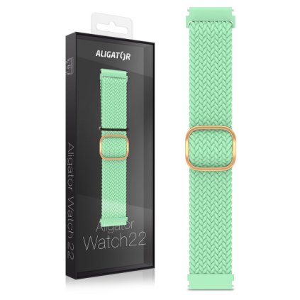 1759 1759 reminek textilni aligator 22mm tyrkysovy