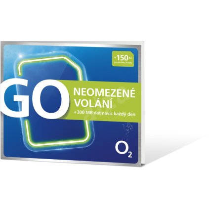 O2 SIM card with GO Unlimited tariff and 25 CZK credit