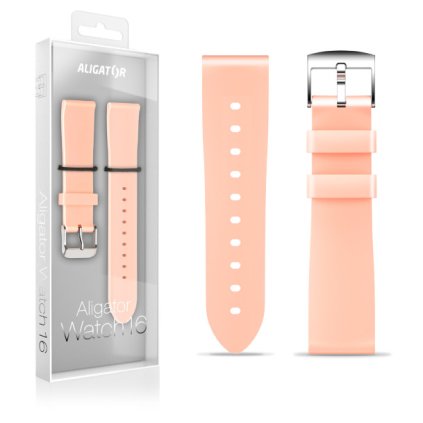 ALIGATOR szilikon szíj 16mm, sárgabarack