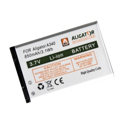 Baterie ALIGATOR A340/A310/A311/A320/A510/V600, Li-Ion 850 mAh, originální