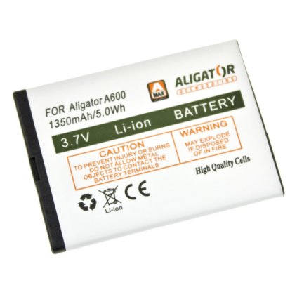 ALIGATOR A600/A670/A675/A430/A680/VS900 akkumulátor, 1350 mAh Li-Ion, eredeti