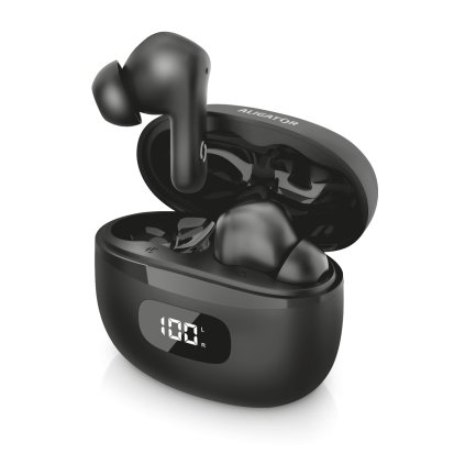 TWS Aligator Pods ANC TWS08 Headphones, Black