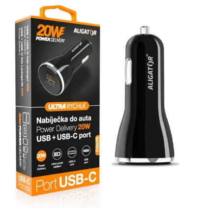 CL ALIGATOR PD20W + USB výstup, černá