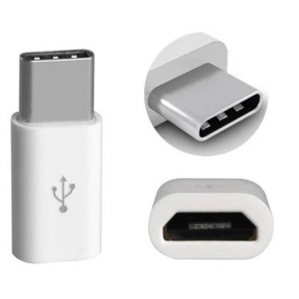 6946 adapter microusb usb c bily pro nabijecky a datove kabely
