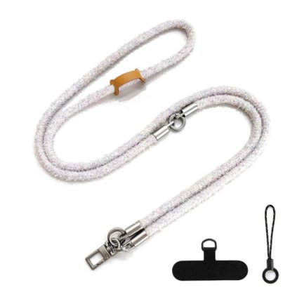 Echt Machršňůra 3-in-1 ALIGATOR, universal mobile phone lanyard, white