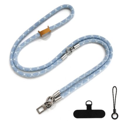 Echt Machršňůra 3in1 ALIGATOR, universal mobile phone lanyard, blue-white