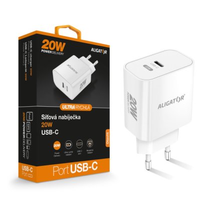 715 715 rychla nabijecka aligator pd 20w usb c bila