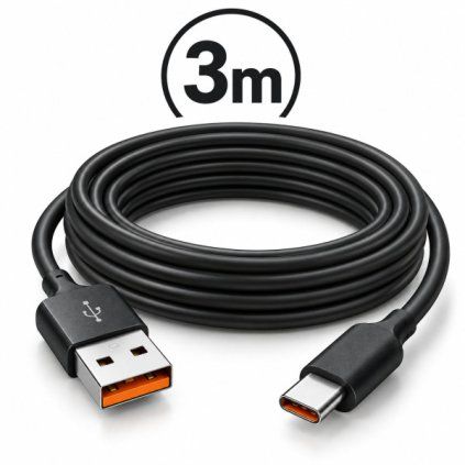 7603 napajeci kabel pro autokameru a8 usb a usb c 3m