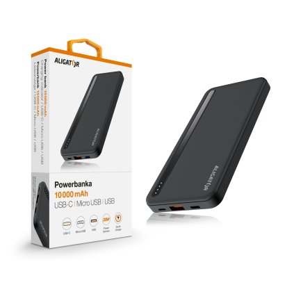 856 856 powerbanka aligator power delivery 20w 10 000 mah cerna