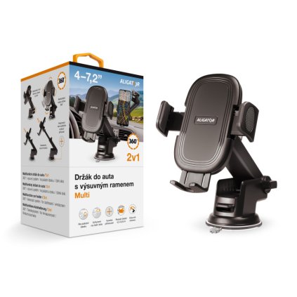 907 907 drzak do auta s vysuvnym ramenem aligator multi na celni sklo a palubni desku univerzalni