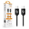 Data cable ALIGATOR POWER 100W, USB-C/USB-C 5A, 2.5m black