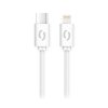 Datový kabel ALIGATOR POWER 30W, USB-C/Lightning 3A 1,5m, bílý