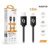 1018 2 1018 2 datovy kabel aligator power 30w usb c lightning 3a 1 5m cerny