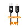 Adatkábel ALIGATOR POWER 30 W, USB-C/Lightning 3A 1,5 m, fekete