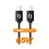 Data cable ALIGATOR POWER 65W, USB-C/USB-C 3A 1.5m, black