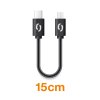 Data cable ALIGATOR POWER USB-C/Micro USB 15cm, black