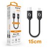 Datový kabel ALIGATOR POWER USB-C/Micro USB 15cm, černý