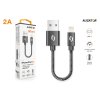 Datový kabel ALIGATOR PREMIUM 2A, USB-C 50cm černý
