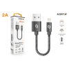 Datový kabel ALIGATOR PREMIUM 2A, Lightning 50cm černý