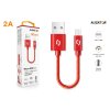 Datový kabel ALIGATOR PREMIUM 2A, Micro USB 50cm červený