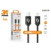 1066 2 1066 2 datovy kabel aligator power 3a usb c lightning 1m cerny
