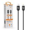 1066 1066 1066 datovy kabel aligator power 3a usb c lightning 1m cerny