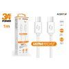 1069 2 1069 2 1069 2 datovy kabel aligator power 60w usb c usb c 3a 1m bily