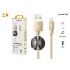 Datový kabel ALIGATOR PREMIUM 2A, Lightning zlatý