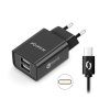 ALIGATOR Charger, USB-C, 2xUSB output, smart IC, black