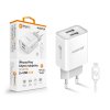 ALIGATOR Charger, iPhone/iPad, 2xUSB output, smart IC, white